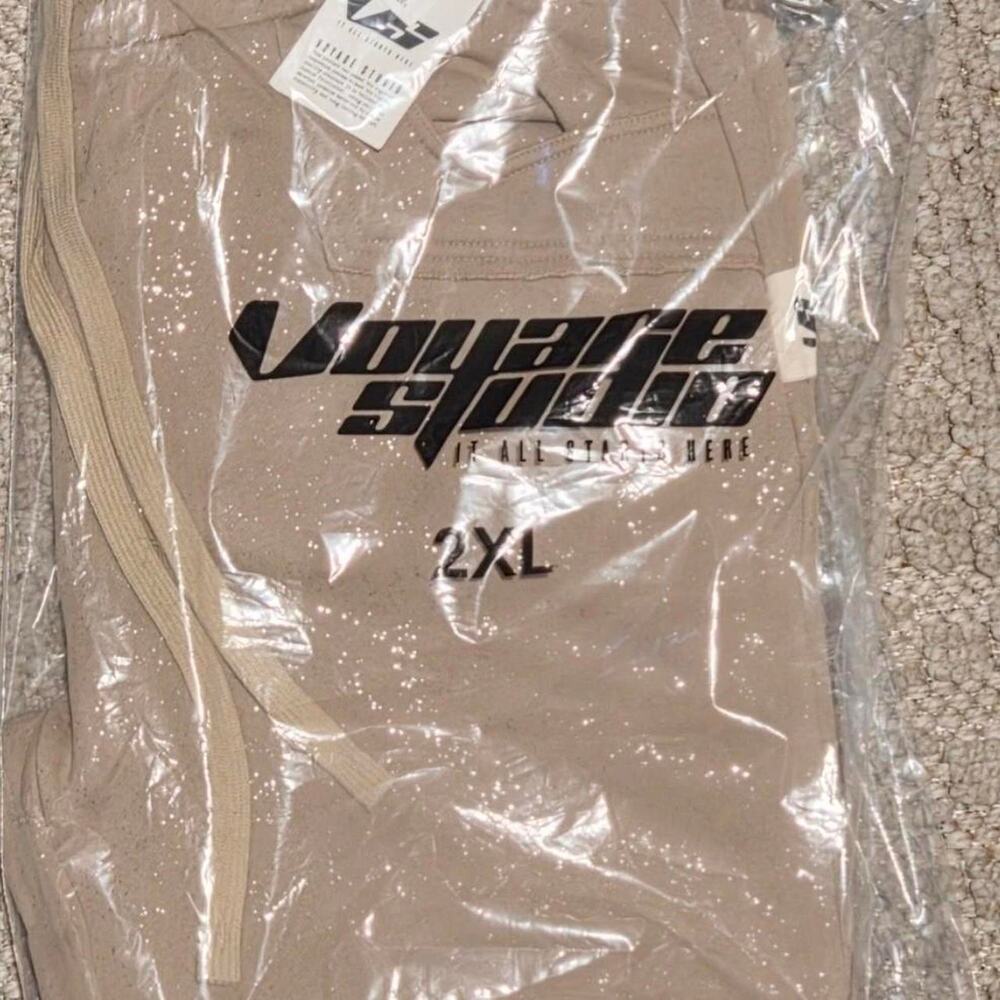 Voyage Studio Khaki Graphic Flare Sweatpants Size 2XL